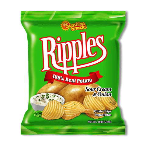 SUNSHINE RIPPLE 35G - SOUR CREAM & ONION - Uplift Things