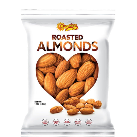 SUNSHINE SNACKS 100G - ROASTED ALMONDS - Uplift Things