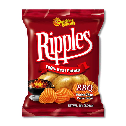 SUNSHINE SNACKS RIPPLES 35G - BBQ CHIP - Uplift Things