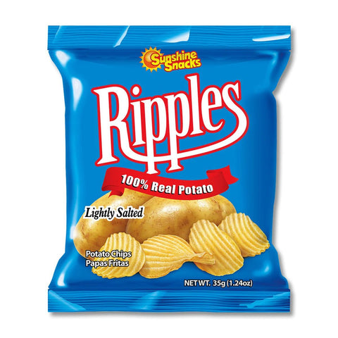 SUNSHINE SNACKS RIPPLES 35G - LIGHTLY SALTED - Uplift Things