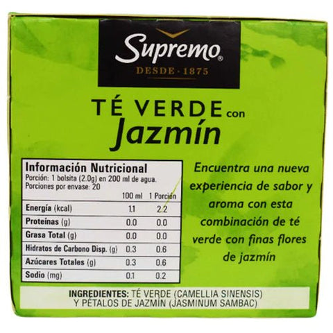 SUPREMO GREEN TEA 1.4OZ - JASMINE FLAVOR - Uplift Things