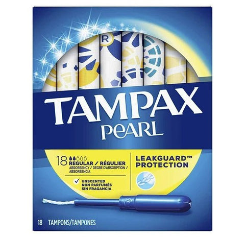 TAMPAX PEARL TAMPONS 18PCS - REGULAR - Uplift Things