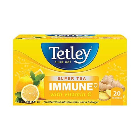 TETLEY SUPER TEA 20 BAG - IMMUNE WITH VITAMIN C - Uplift Things