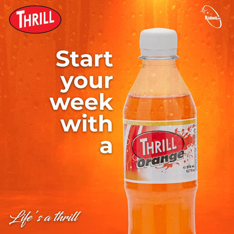 THRILL SOFT DRINKS 375ML - ORANGE - Uplift Things