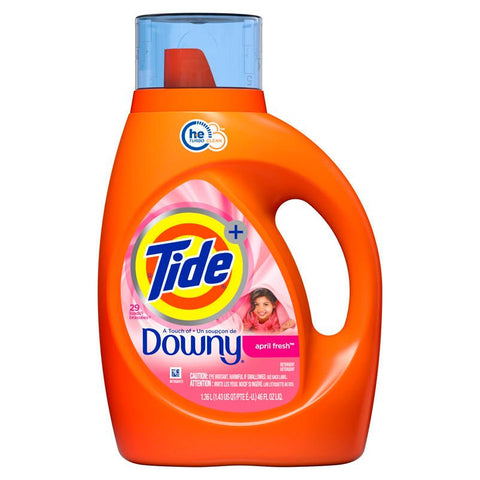 TIDE LIQUID DETERGENT DOWNY 46OZ - APRIL FRESH - Uplift Things