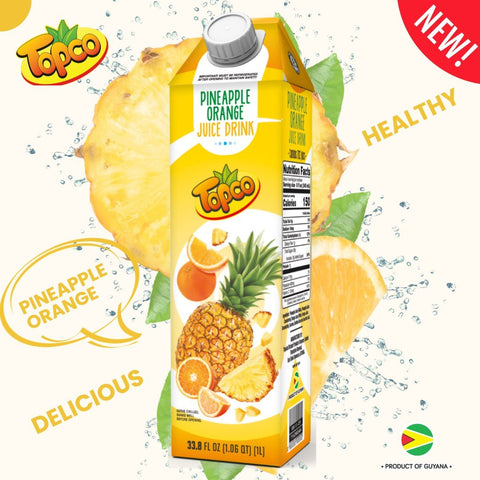 TOPCO FRUIT JUICE 1L - PINEAPPLE ORANGE - Uplift Things