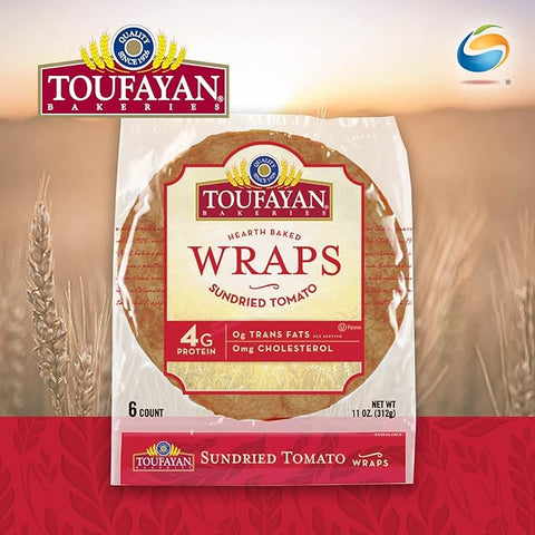 TOUFAYAN WRAPS TOMATO 6PCS - Kurt Supermarket