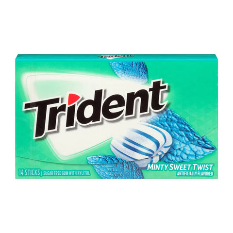 TRIDENT GUM 14 STICKS - MINTY SWEET TWIST - Uplift Things