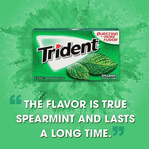 TRIDENT GUM 14 STICKS - SPEARMINT - Uplift Things