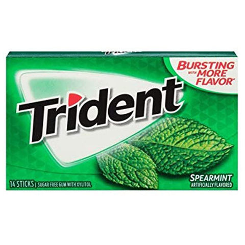 TRIDENT GUM 14 STICKS - SPEARMINT - Uplift Things