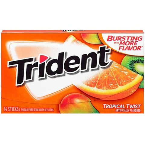 TRIDENT GUM 14 STICKS - TROPICAL TWIST - Uplift Things