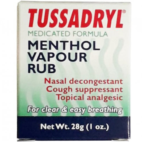 TUSSADRYL VAPOUR RUB 28G - MENTHOL - Uplift Things