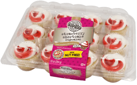 TWO BITE MINI CUPCAKES 10 OZ - STRAWBERRY SHORTCAKE - Uplift Things