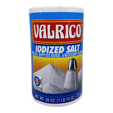 VALRICO IODIZED SALT 26OZ - Uplift Things