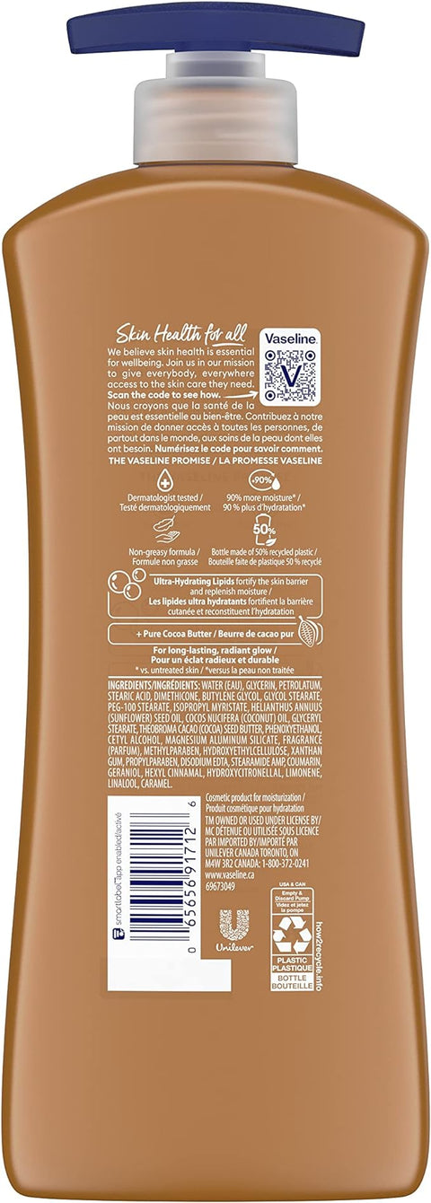 VASELINE INTENSIVE CARE LOTION 600ML - COCOA RADIANT - Uplift Things