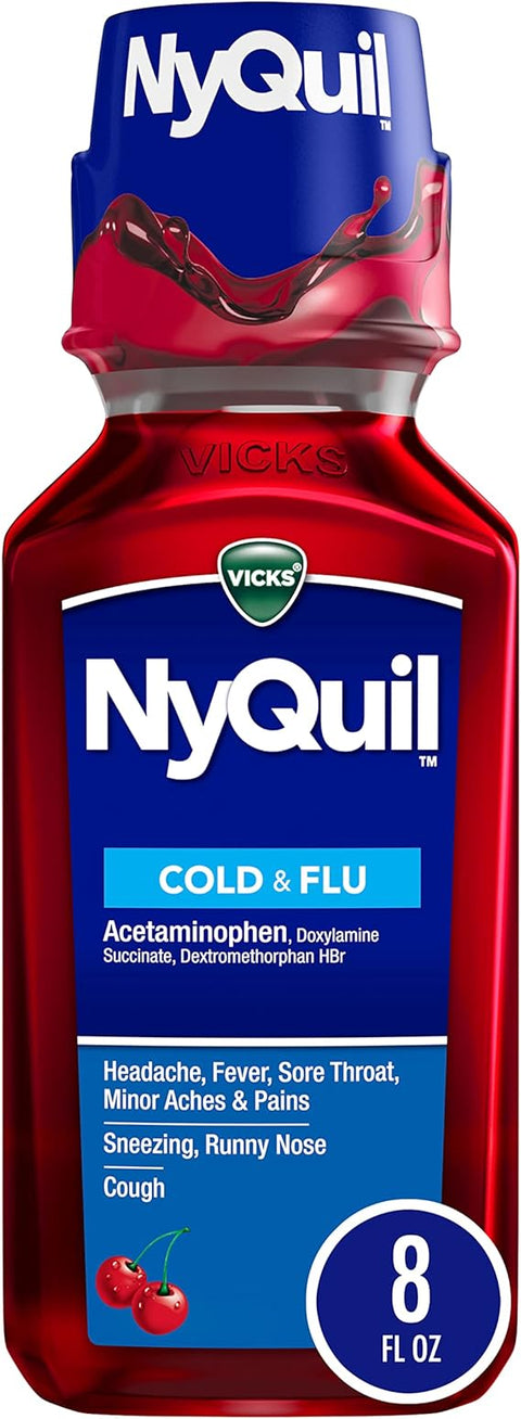 VICKS NYQUIL COLD & FLU 8 OZ - CHERRY - Uplift Things