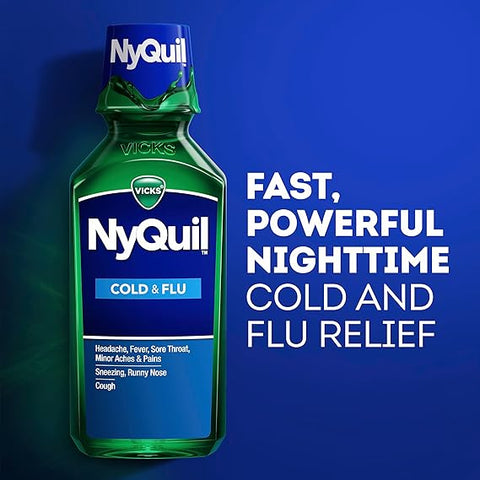 VICKS NYQUIL COLD & FLU 8 OZ - ORIGINAL - Uplift Things