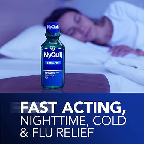 VICKS NYQUIL COLD & FLU 8 OZ - ORIGINAL - Uplift Things