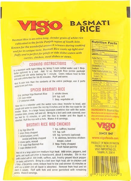 VIGO BASMATI RICE 12OZ - Uplift Things