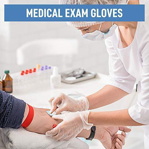 VINYL MEDICAL EXAM 100PCS DISPOSABLE GLOVES MEDIUM - Uplift Things