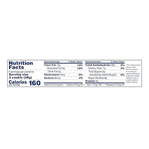 VOORTMAN COOKIES 227G - FUDGE BROWNIE - NO SUGAR ADDED - Uplift Things