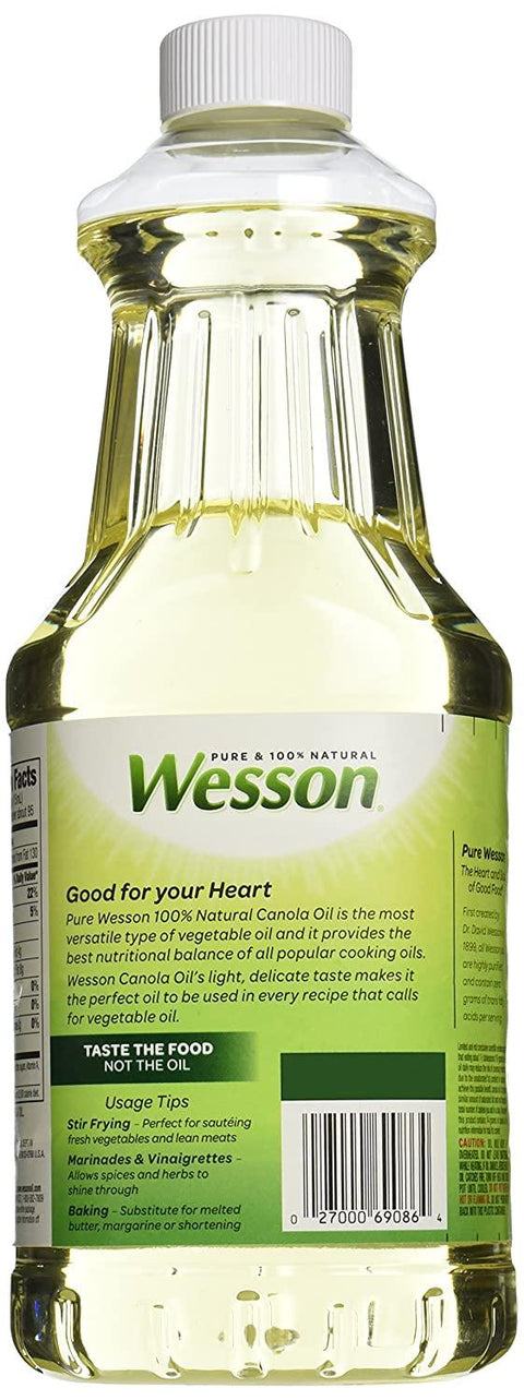 WESSON CANOLA OIL 24OZ - Uplift Things
