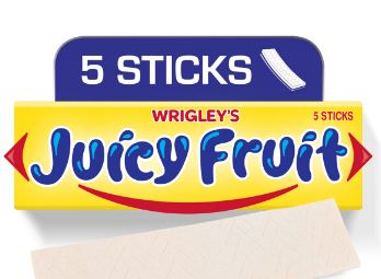 WRIGLEY'S JUICY FRUIT GUM 5PCS - Uplift Things